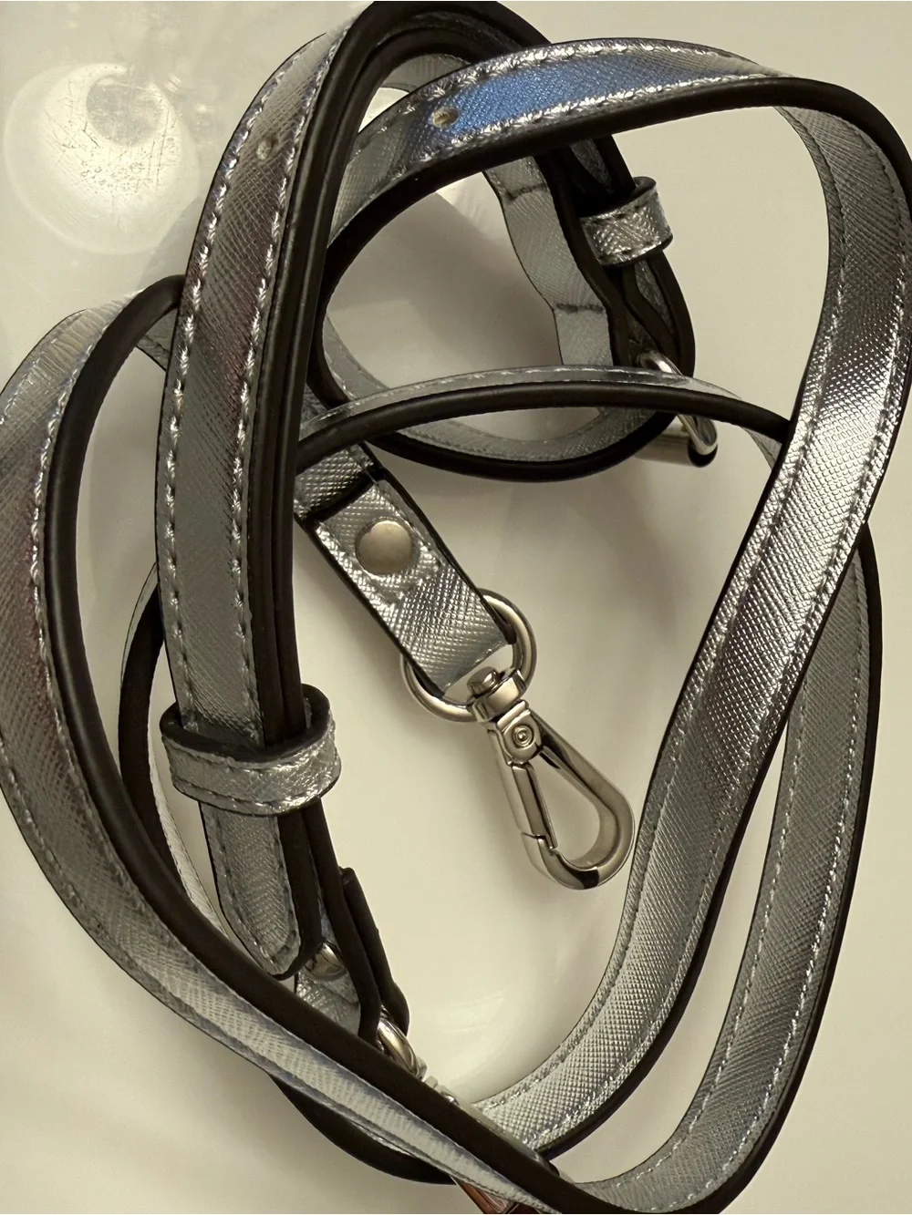 New Anne Klein Silver Dome Crossbody Handbag